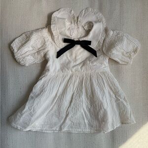 White Dress with Black Bow